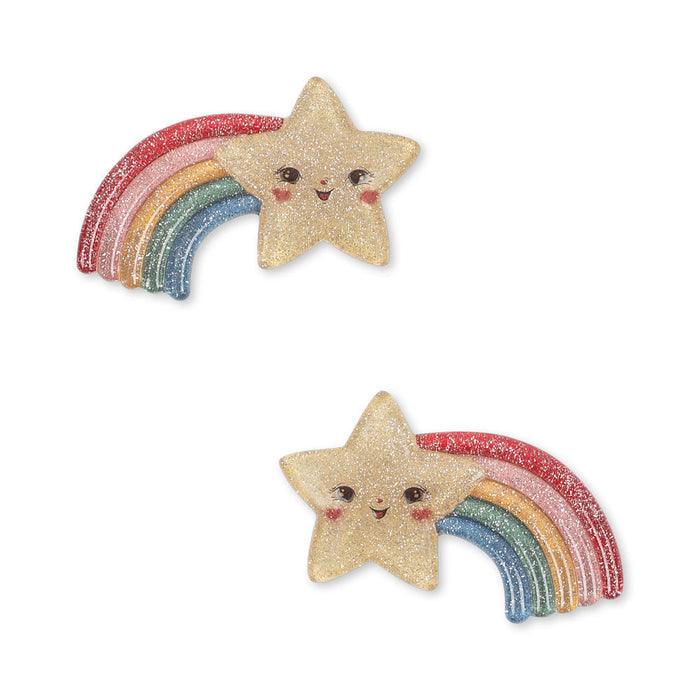 Konges Slojd - Hair Clip - Rainbow Star (2 Pack)