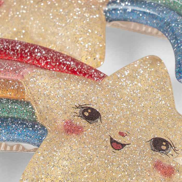 Konges Slojd - Hair Clip - Rainbow Star (2 Pack)