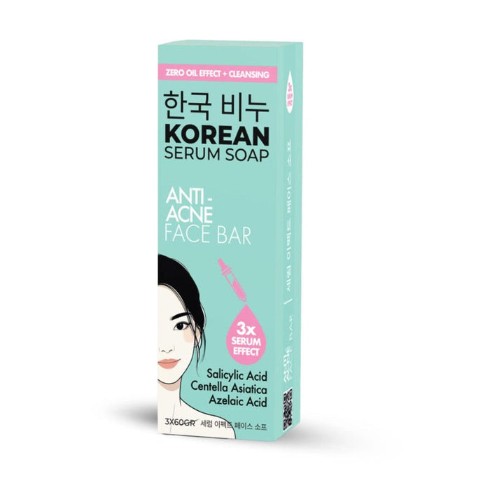 Korean Cica Serum Anti - Acne Face Bar Soap - Blemish Control 3 Pack - TryAladdin