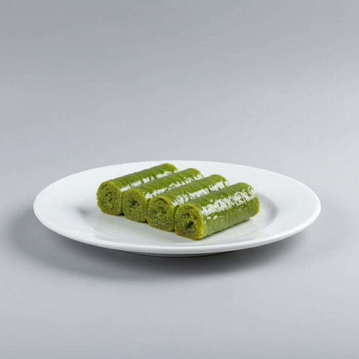 Koskeroglu | Antep Pistachio Sarma Baklava Rolls with Gift Metal Box - TryAladdin