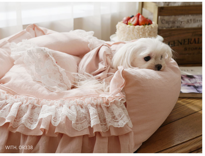 Lace Frill Linen Bed