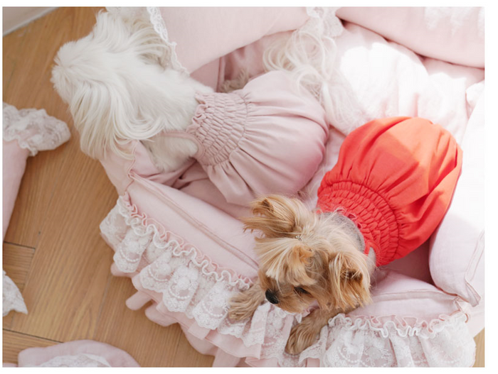 Lace Frill Linen Bed