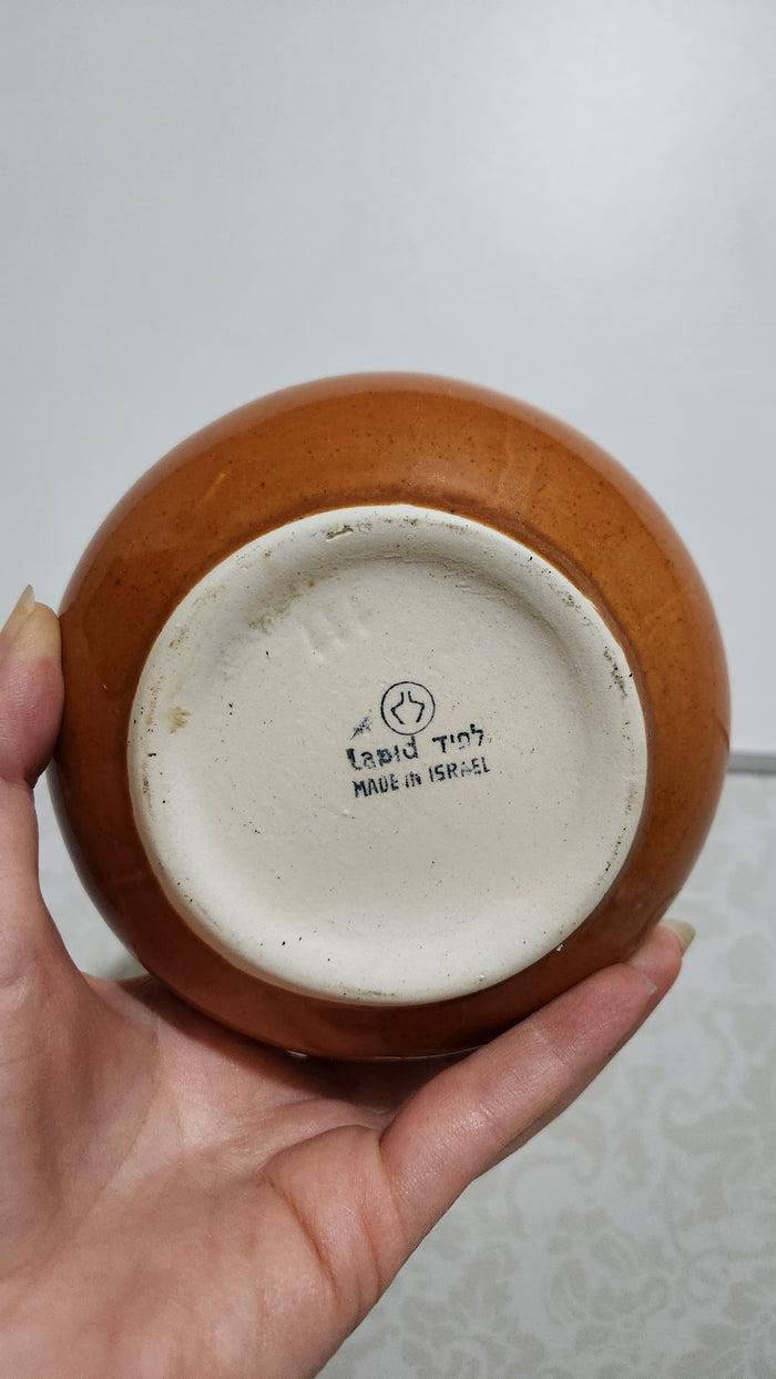 Lapid orange glaze ceramic vase
