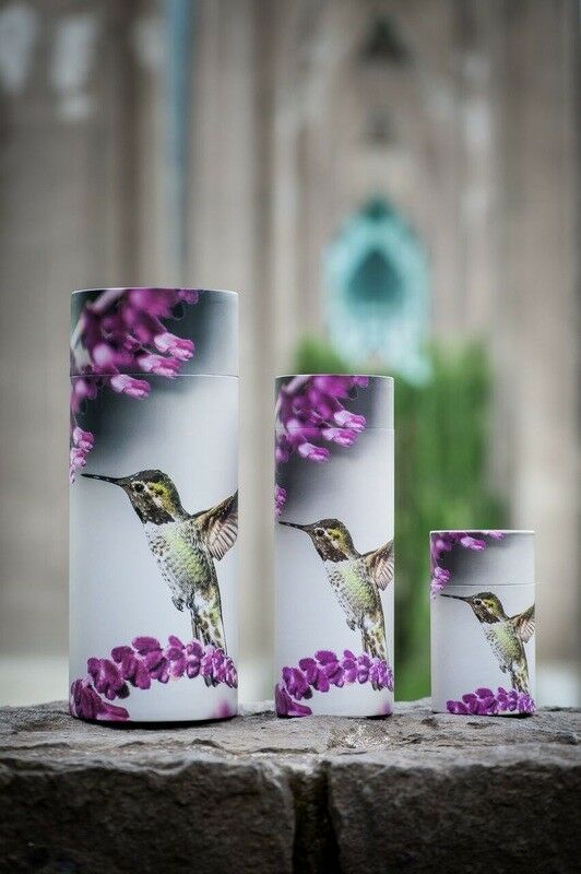 Large/Adult 200 Cubic Inch Hummingbird Scattering Tube Cremation Urn for Ashes