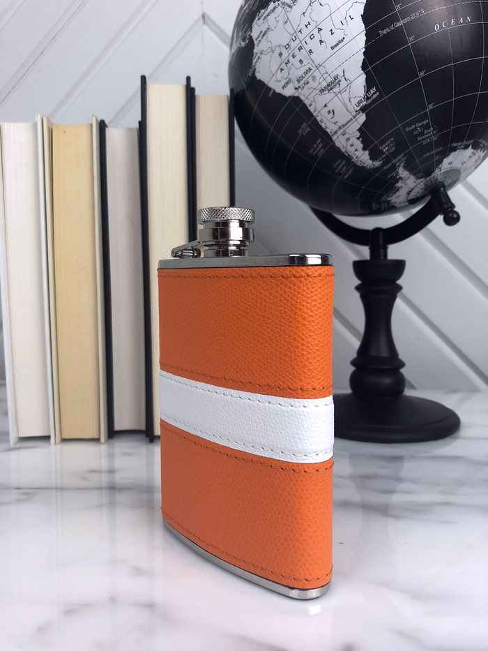 Leather Striped Flask, Custom