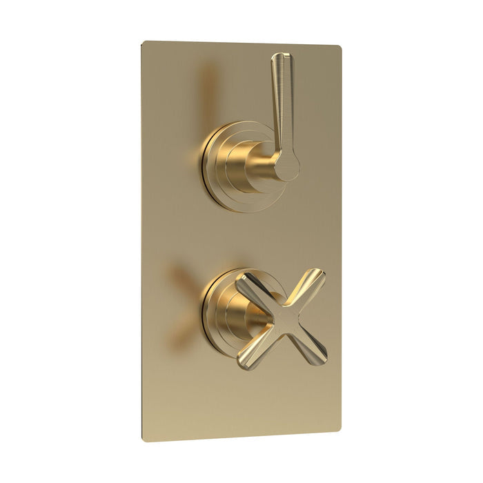 [BSCN8210L] Levedale Twin Concealed Crosshead Thermostatic Shower Valve (1 Outlets) - Cutout