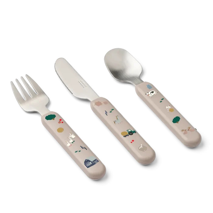 Liewood – Adriana Cutlery Set – Farmlife / Sandy