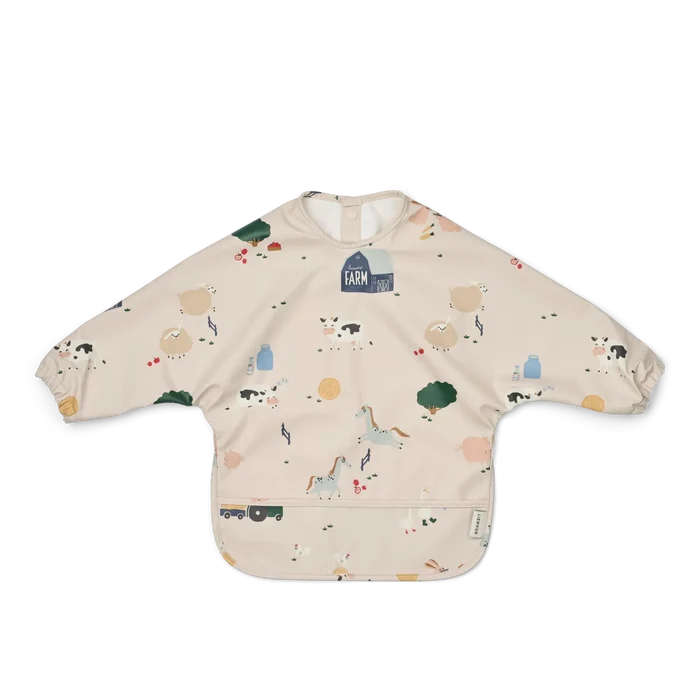 Liewood – Merle Printed Cape Bib – Farmlife / Sandy