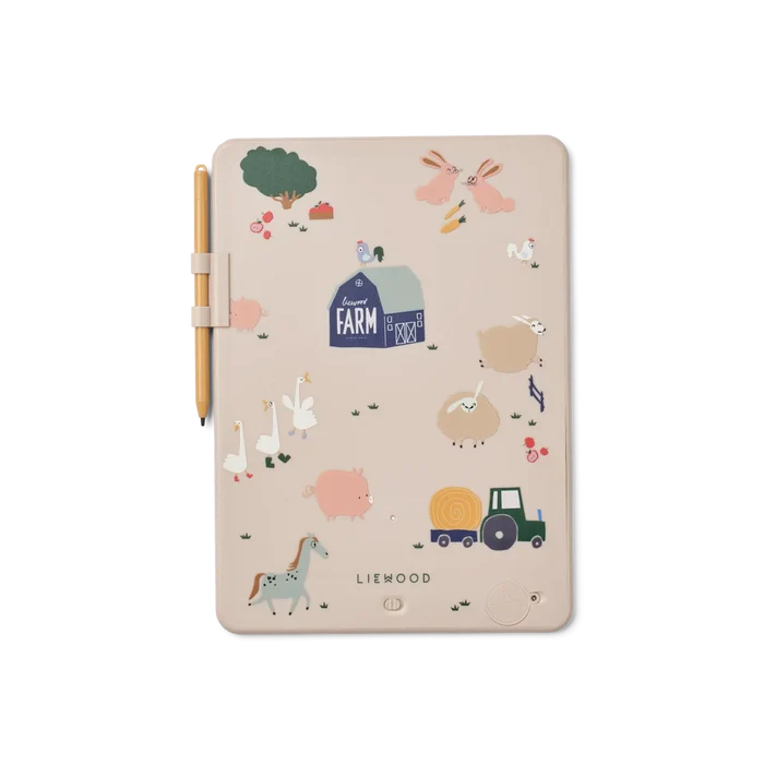 Liewood – Zora Magic Drawing Board 10 Inches – Farmlife / Sandy