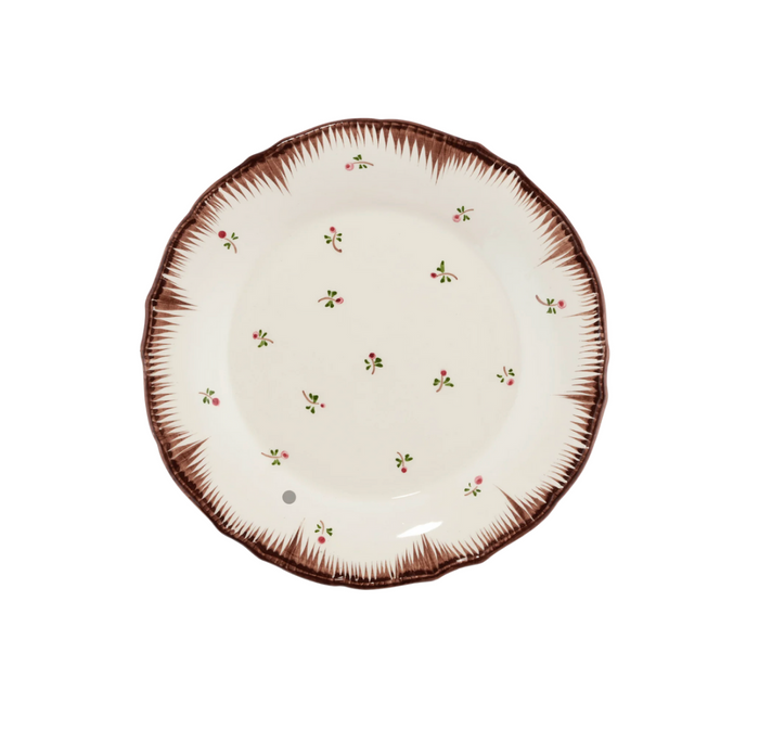 Lily Brown Dessert Plate