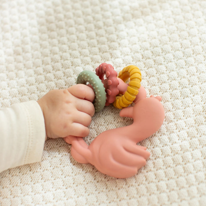 Little Dutch – Flamingo Silicone Teether – Safari Friends