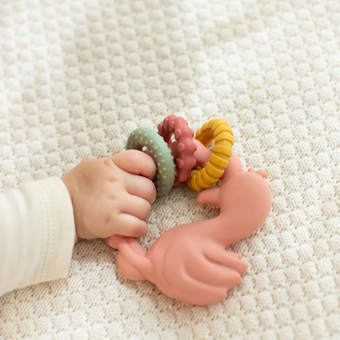 Little Dutch – Flamingo Silicone Teether – Safari Friends