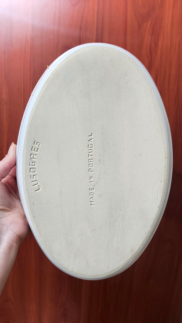 Lusogres Portugal Oval Ceramic Serving Platter/Baking Dish
