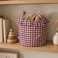 Mabel & Fox - Gingham Ruffle Basket - Red