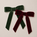 Mabel & Fox - Hair Bow Clips - Festive Velvet (2pcs)