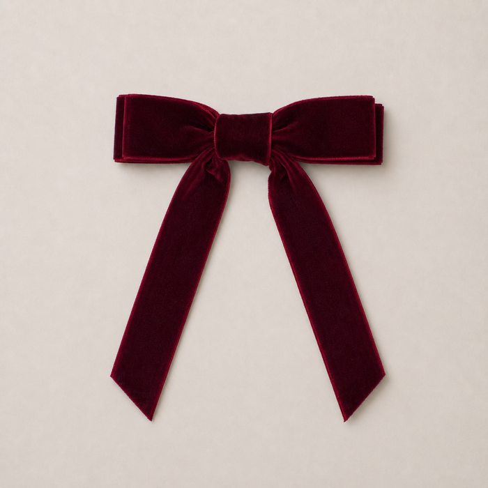 Mabel & Fox - Hair Bow Clips - Festive Velvet (2pcs)