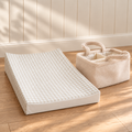 Mabel & Fox - Milk Nappy Caddy & Beige Gingham Wedge Bundle