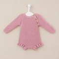 Mabel & Fox - Ruffle Knitted Romper - Pink