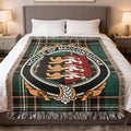 MacConsidine Irish National Tartan woven blanket with family crest emblem