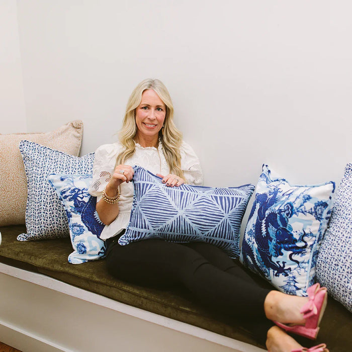 Mali Larkspur Blue | Lumbar Throw Pillow