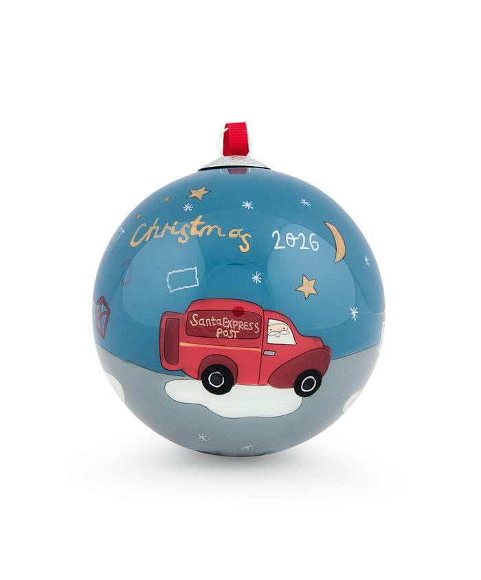 Mamas & Papas – Glass Christmas Bauble – My First Christmas 2026 Blue