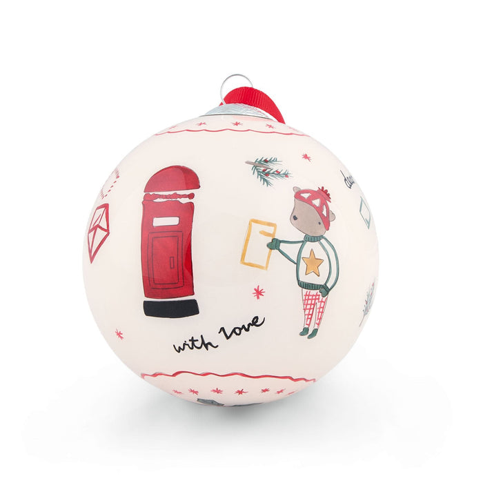 Mamas & Papas – Glass Christmas Bauble – My First Christmas 2026 Neutral