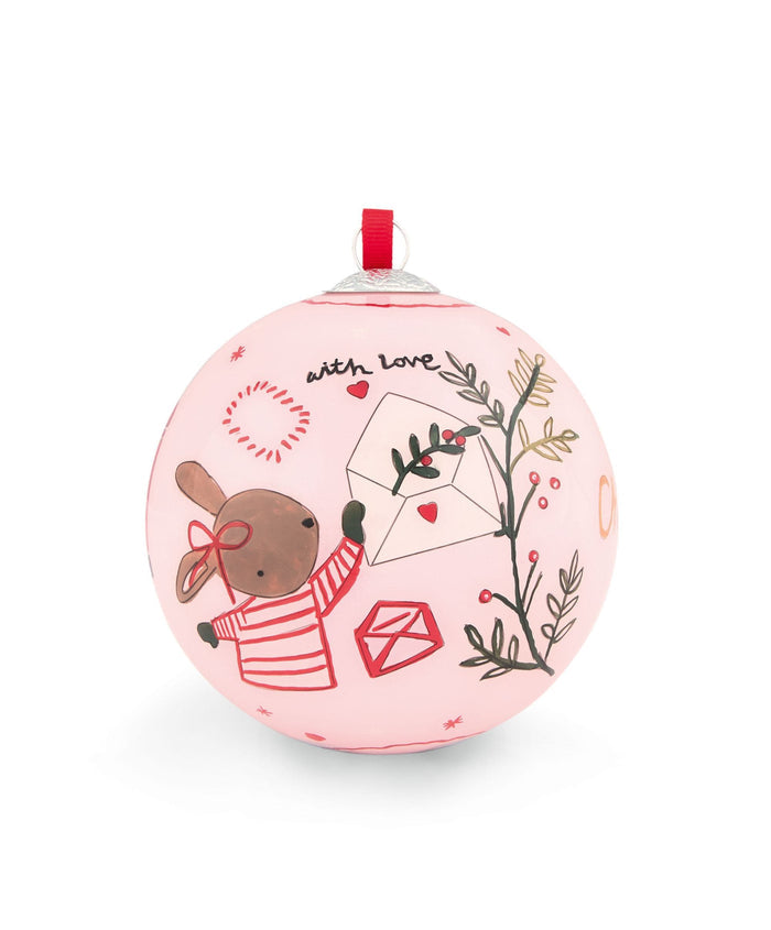 Mamas & Papas – Glass Christmas Bauble – My First Christmas 2026 Pink