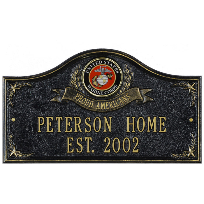 Marine Corps Gifts: Proud Americans Personalized Plaque