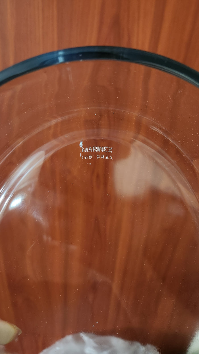 Marinex glass bowl with a decorative puja tray