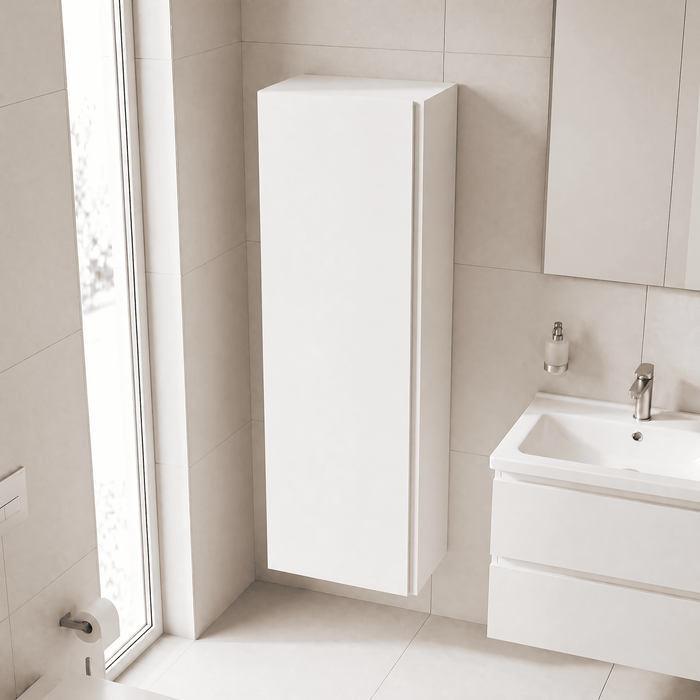 [BFRA162] Mavesyn Contemporary 1 Soft Close Door Wall Hung Tall Storage Unit, 400mm, Choice of Colour