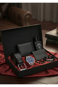 Men's 7-Piece Gift Set: Watch, Perfume, Belt, Wallet & Bracelets