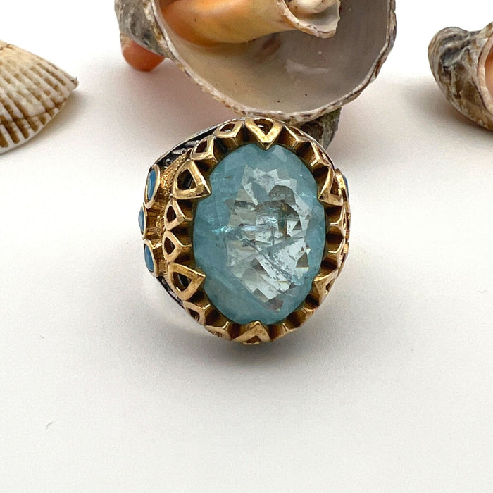 Men's Tourmaline Paraiba Stone Ring