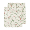 Meyco – Muslin Cloths Pre-Washed 20x17cm (2 Pack) – Flower Multicolour