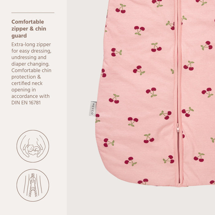 Meyco – Sleeping Bag with Detachable Sleeves Interlock Jersey – Cherry Soft Rose