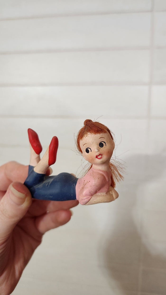 Mid-Century Japan Ceramic Girls Figurines