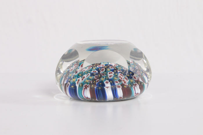 Millefleur Murano Paperweight with Beautiful Flowers