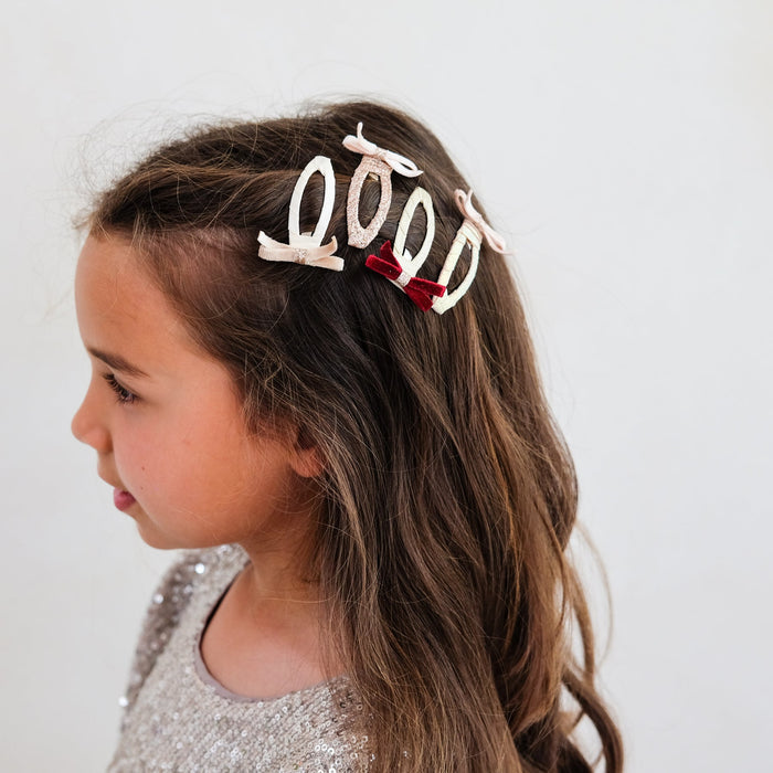 Mimi & Lula - Hair Clips - Skinny Velvet Bows