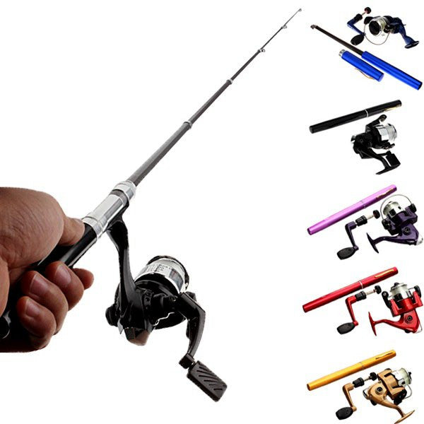 Mini Telescopic Portable Pocket Pen Fishing Rod Reel+Nylon Line set - GhillieSuitShop