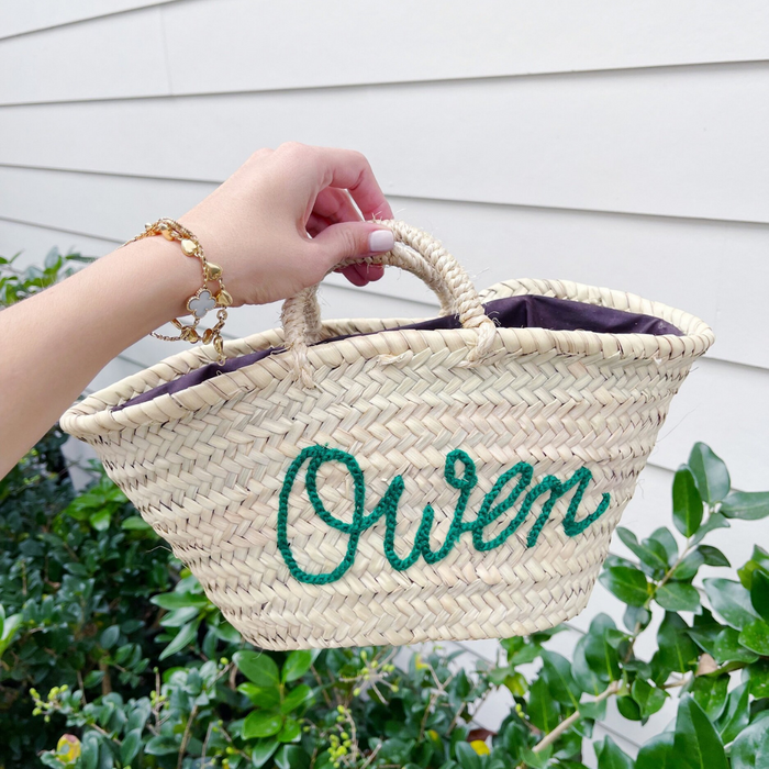 Mini Woven Name Bag, Custom