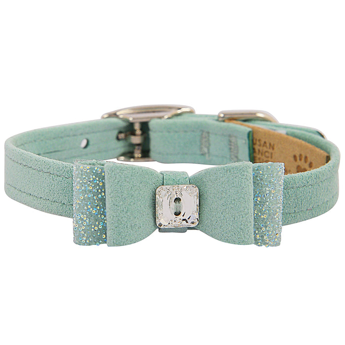 Mint AB Crystal Stellar Big Bow Collar