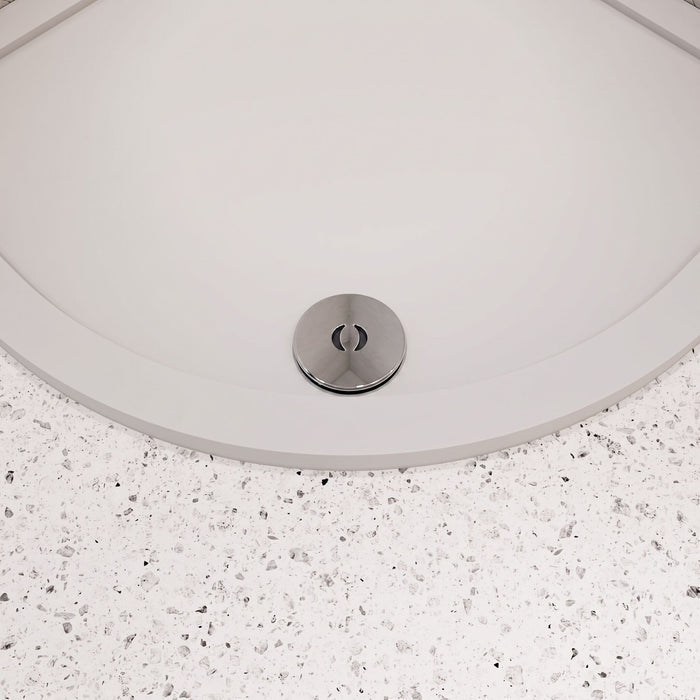 [BKT598] Modern Round Bathroom Shower Tray Waste with Elbow, Top Fix Installation, 125 x 114 x 187 mm - Choice of Colour - Lifestyle 1