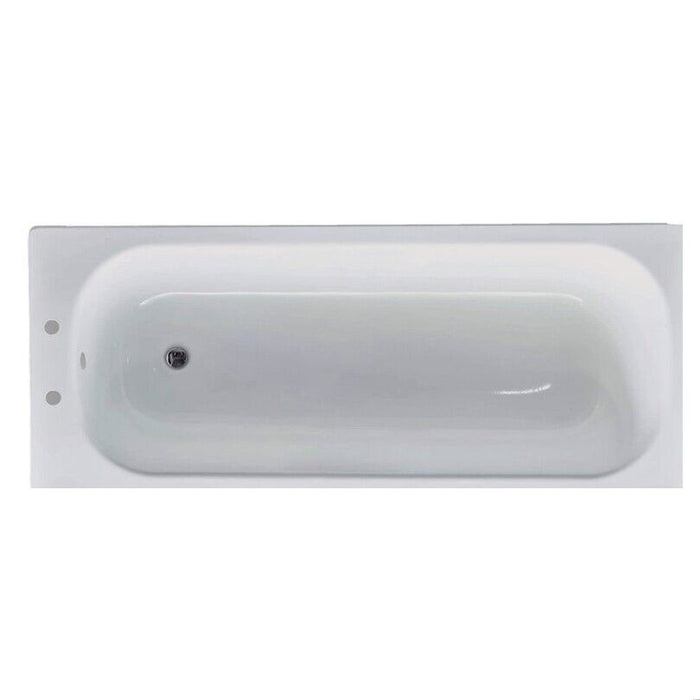 [BBB1700] Modern Single Ended Steel Bath, 1700 x 700 x 390mm, White - Cutout