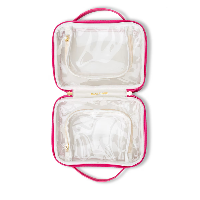 Mojo Clear Leather Train Case, Custom