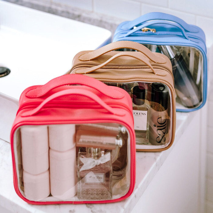 Mojo Clear Leather Train Case, Custom