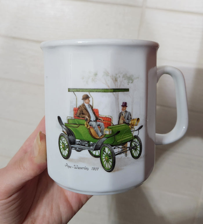 Naaman Fine Porcelain Mugs - Antique Classic Cars Collection