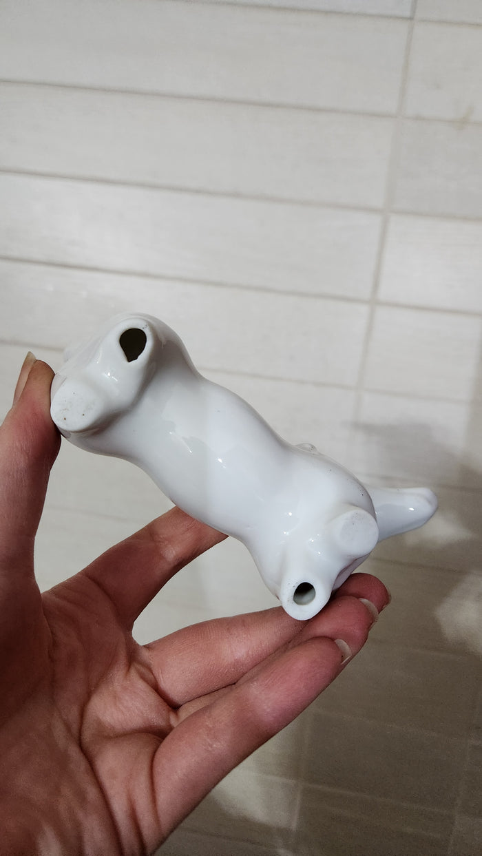Naaman Mid-Century Modern Porcelain Dachshund Dog Figurine