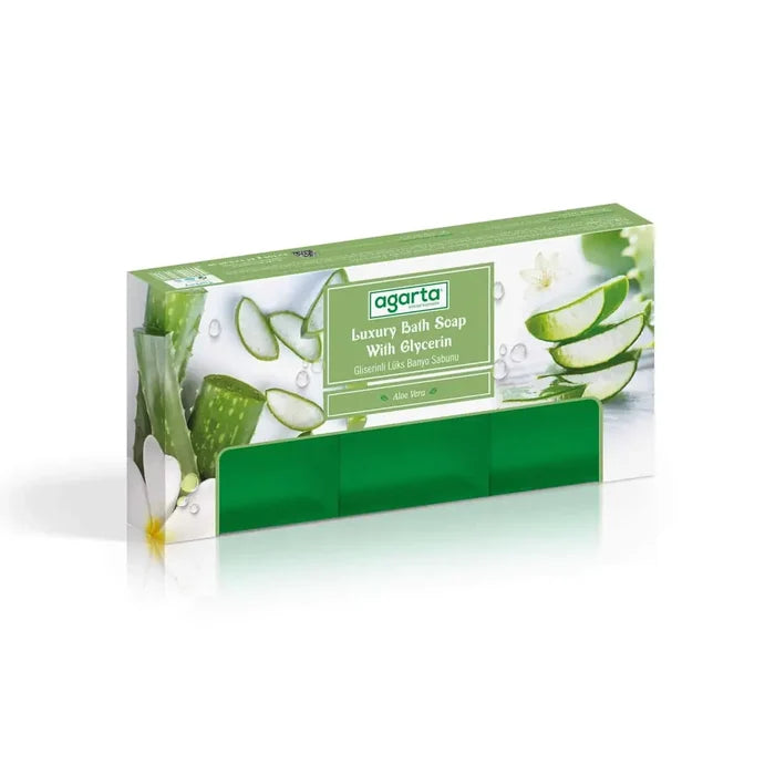 Natural Handmade Aloe Vera Bar Soap 3-Pack, 150g Each