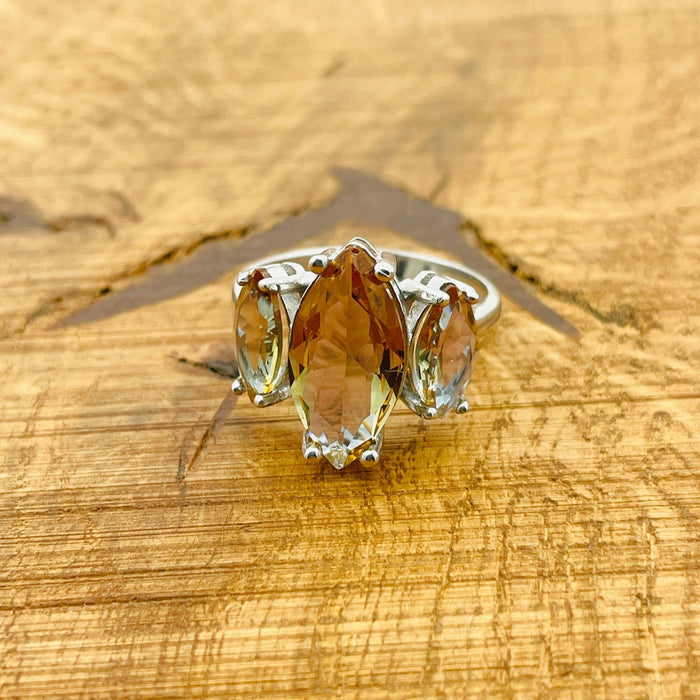 Natural Zultanite Three Stone Ring | Handmade Turkish 925 Sterling Silver | Elegant Gift for Her