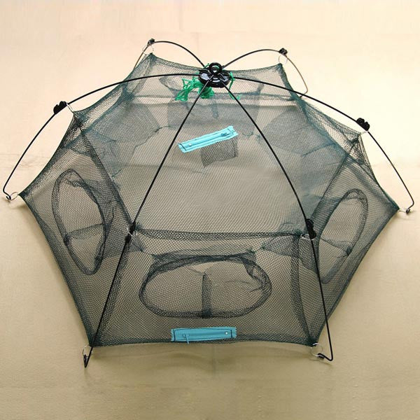 New Folded 80x80cm Folding Crab fish Minnow Fishing Trap Cast Net - GhillieSuitShop