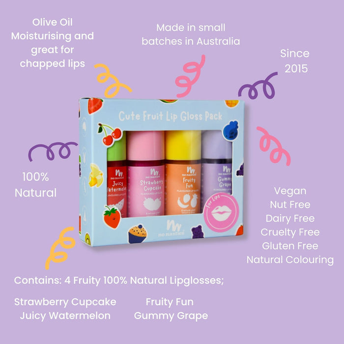 No Nasties - Lip Gloss Gift Set - Fruity 4 Pack